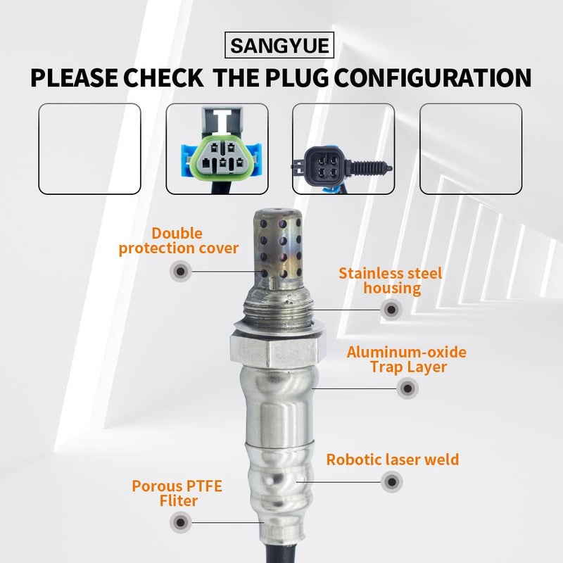 Sangyue Oxygen O2 02 Sensor 1 & 2 for 2010 2011 2012 2013 2014 Chevrolet Chevy Equinox 2.4L GMC Terrain 2.4L Upstream + Downstream 2PCS - Image 3